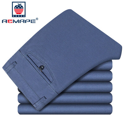 

[Jingdong self 2 2 8.8 fold] AEMAPE / American · Apple casual pants male solid color business casual pants Slim straight pants male 17042AP811 black 32