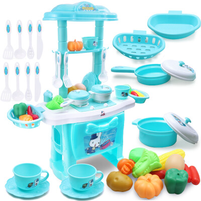 

Ao Zhi Jia AoZhiJia early childhood education puzzle children over the house toy role-playing Variety Kitchen Kit 9833 Blue