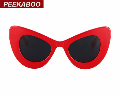 

Peekaboo 2017 cat eye vintage sunglasses women top fashion white oversized sexy cats sun glasses for women black red lentes