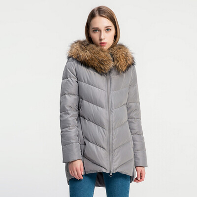 

Snow in autumn&winter down jacket female raccoon big fur collar thick in the long coat A1621YY132 big red 1218 XXXL