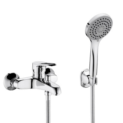 

BSITN Boston Bathroom Shower Set Copper Bathtub Faucet Four Piece Hot&Cold Faucet Handheld Wall Hose B2005