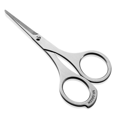 

Craftsmanship MrGreen M-2005 nose hair scissors mens nose hair trimmer round head stainless steel multi-function hair trimmer scissors