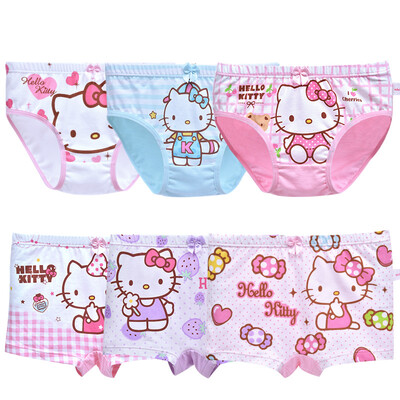 

Hello Kitty (HELLO KITTY) 6 children's underwear girls triangle triangle corner girls cotton underwear KTN136 110 yards