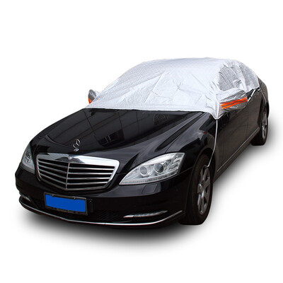 

BINGNITU Car Cover Universal Aluminum Coating Snow Cover Sun UV Protection Half-car For 2-box / 3-box / BPV / ORV