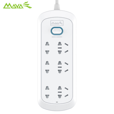 

Maya MAYA the new national standard 6 18 m anti-electric total control switch socket plug plug board SY-T233 18M