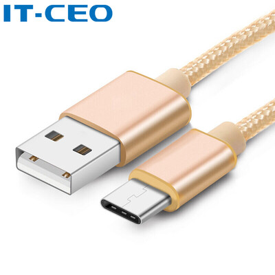 

IT-CEO Type-C Data Cable USB Android Charging Cord Fast Charger Phone Charger Cord Power Cord Support Millet 655s Huawei P9 Glory 9 2 Meter Gold J01972