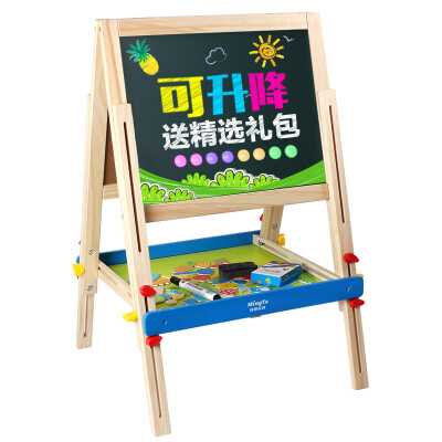 

Ming Tower MING TA can lift drawing board toys solid wood children&39s magnetic double-sided blackboard whiteboard writing board easel clip holder