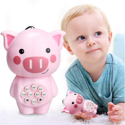 

Ao Zhi Jia AoZhiJia early childhood education puzzle early childhood learning story machine intelligent piglet flashlight mini story machine toys MY9825