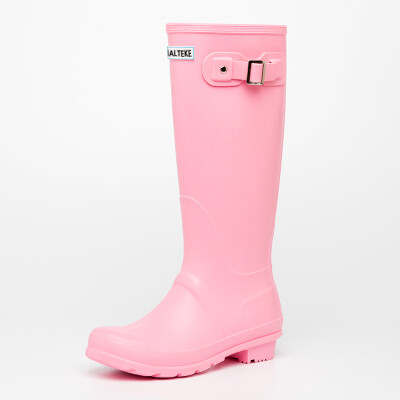 

Haitian Halteke rain boots womens high-profile fashion waterproof rain boots rubber shoes water shoes HT001 pink 38 yards