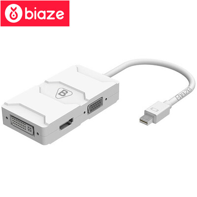 

BIAZE Mini DP to VGA / HDMI / DVI тройной конвертер Mini Displayport молния интерфейсный адаптер macbook внешний дисплей ZH8-2K