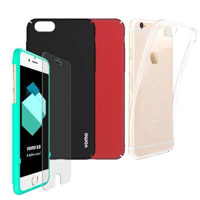 

YOMO Apple 6 / 6s phone case protection case iPhone6 ​​/ 6s phone shell hard shell red black TPU silicone case transparent shell iPhone6 ​​/ 6s tempered film