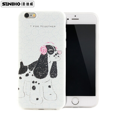 

Shengdi Вая (Sendio) Apple iPhone6 ​​/ 6с Плюс мобильного телефона оболочка защитного рукава / 3D трехмерного рельефа TPU все включены свежие мягкие оболочки падения мужчин сопротивления и женщин / T серия малого белого камня