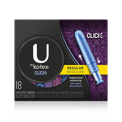 

US version of high-clean silk Kotex catheter type tampon ordinary flow 18 imported cotton core swimming sanitary napkin