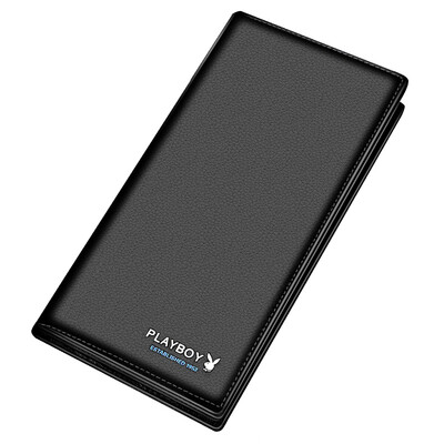 

Playboy Playboy Wallets Men&39s Long Head Cowhide Wallet Fashion Multi-Card Business Business Leisure Ticket PAA5981-6B Black