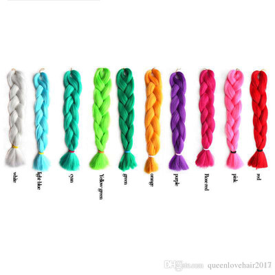 

10pcslot kanekalon Havana Mambo Twist Synthetic Braiding Hair 24inch 100g High Temperature Fiber Jumbo Braid Hair Extension More
