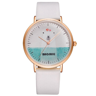 

BAOSAILI Kids Clock Cute Crown Bears Girls Dress Wristwatch Unisex Fashion Cartoon Student Quartz Watches Charm Ladies Clock