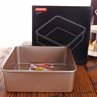 

【Jingdong Supermarket】 Yang morning baking tool 9 inch square baking pan gold non-stick cake mold home cake biscuit beef nap sugar baking tool 3231-2