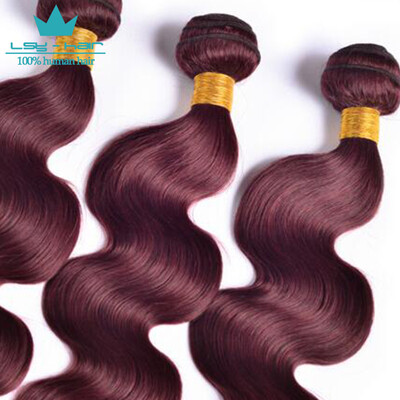 

8A Grade Burgundy Brazilian Body Wave Virgin Hair 3 Bundles 100 Percent 99J Red Brazilian Hair Wave Bundles Cheap Human Hair