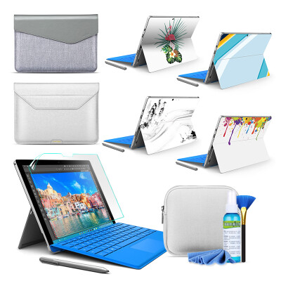 

【Bundle bag back paste random send】 Qi Ke Mo Ke Microsoft Surface protective cover / liner package + accessories package package back paste + HD front film + cleaning kit five sets