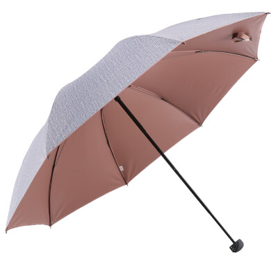 

Jingdong supermarket] umbrella umbrella faintly no text tattoo coffee anti-curling three fold sun umbrella sun umbrella dark gray 33317E