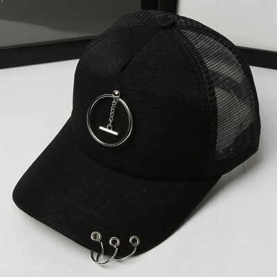 

Mengsk (MSEK) Hat Couples wild five-pointed star iron baseball cap sunscreen cap MMZ723177 circle bar black