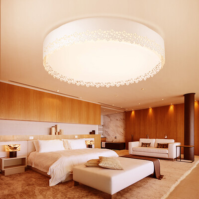 

NVC personalized art warm romantic round ceiling lighting modern simple LED creative room bedroom study lighting 18W remote control dimming with remote control