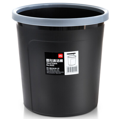 

Deli 9189 solid iron net office home round basket trash cans φ295mm large black