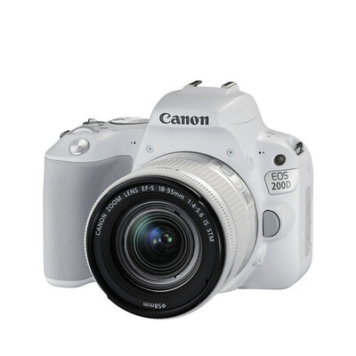 

Canon EOS 200D Mini SLR Camera EF-S18-55mm f4-56 IS STM White