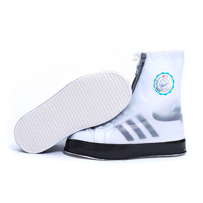 

Pull back rain boots for men&women adult rain waterproof non-slip padded shoe cover HXL228 black M