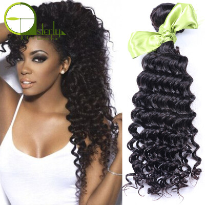 

Brazilian Deep Wave Virgin Hair Brazilian Hair Bundles 3pcs lot Deep Curly Virgin Hair 7A Cheap 100 Human Hair Weave Online Sale