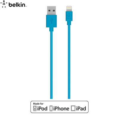 

Belkin Apple MFI Certified Data Cable Charging Line Lightning Interface Blue 12m for iPhone 77 Plus 6s 6s Plus SE