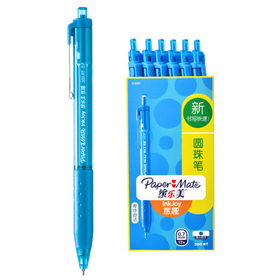 

Paper Mate Ballpoint Pens 300 RT 07MM Turquoise Blue Carton 12 Pack