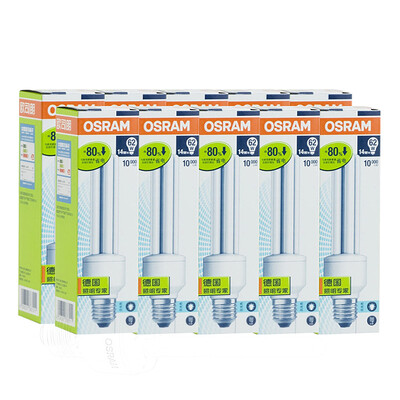 

OSRAM OSRAM T3 стандартные энергосберегающие лампы 14W дневной свет E27 (десять загруженных)