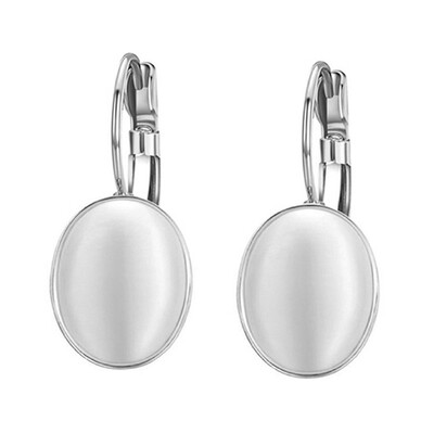 

Yoursfs@ 18K White Gold Plated Shell Shaped Drop Earrings with Leverback Dangling Stone Wedding Earring for Women Fashion Jewelry