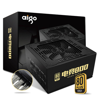 

Patriot aigo rated 800W gaming 800 transparent tin-plated full-model desktop computer power supply full voltage gold full bridge resonant circuit
