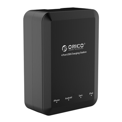 

ORICO DIC-4U Foldable 4-port USB Wall Plug Charger 20W High Power Multi-Header Apple Apple Phone Flat Panel Universal Black