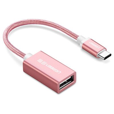 

Зеленый сшивание OTG кабель Type-C адаптер USB2.0 Android мобильных компьютеров Apple MacBook конвертер поддерживает музыку, как просо Huawei слава 40328 Розы золотой тесьмы