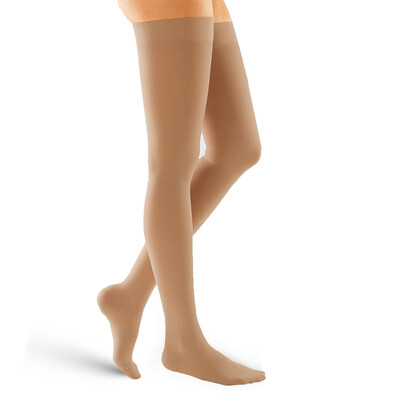 

medi AG economy with silicone top open toe seasons thigh socks elastic stockings compression stockings - two pressure Germany imported black M code