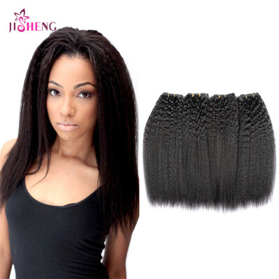 

8A Brazilian Virgin Human Hair Wave Yaki Wave Hair Weaving 1 to 3 Bundles Natural Black Yaki Wave Remy Hair Extensions