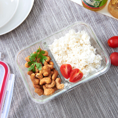 

Jingdong supermarket] Long Shida LONGSTAR heat-resistant glass crisper sub-box microwave lunch box lunch box 700ml LJ-1283