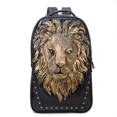 

2017 new fashion lion head large capacity male ladies general handbag leisure travel outdoor portable shoulder bag