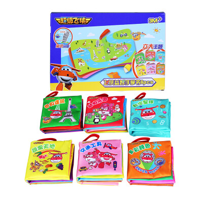 

Ouba AUBY Fei Xia puzzle palm book 6pcs baby baby tear resistance can bite the cloth book Le Di accompanied 466401