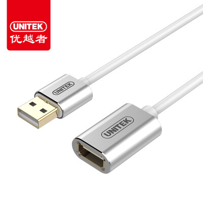 

(UNITEK) usb2.0 extension line male to female 2 meters extension line usb line male to female data cable computer mouse keyboard U disk extension line silver Y-C450FSL