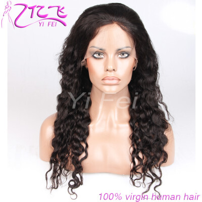 

YiFei Deep Curly Wigs Brazilian Lace Front Wig With Baby Hair Natural Color Pre Plucked Human Hair Wigs For Black Women