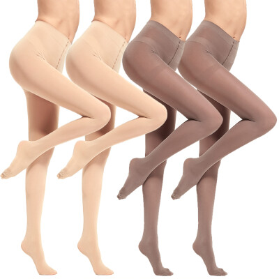 

Jingdong supermarket] Langsha stockings female spring and autumn through velvet pantyhose high elastic shells sexy bottom socks four pairs of skinned gray two