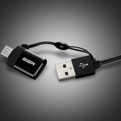 

(ESR) Микро USB к USB-адаптеру Эндрюс-кабель для передачи данных U-образный адаптер для телефона OTG для ноты OPPO / vivo / проса красного риса и другой магии черного