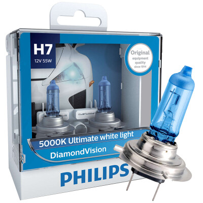 

Philips PHILIPS Blue Diamond H7 upgrade car light bulb 2 sets of color temperature 5000K