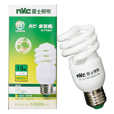 

Энергосберегающие лампы NVC (NVC) E27 большая спираль для спины 15W4000K холодная белая (цвет центральной подсветки)