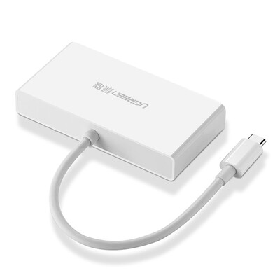 

Зеленый связанный Type-C конвертер VGA Apple MacBook расширение адаптер линии передачи данных разветвитель USB3.0 HUB USB-концентратор-C компьютер, подключенный к проектору TV 40375