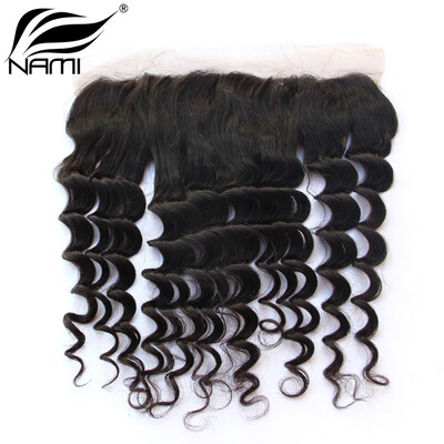 

Nami Hair Product Brazilian Virgin Remy Hair Loose Deep Wave13X4 Lace Frontal Closure Ear to Ear With Baby Hair 10"-20" Free Shipp